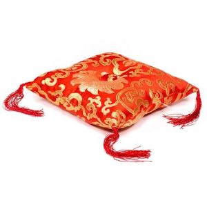Cojín Rojo para Cuencos con diseño floral (14 cm)
