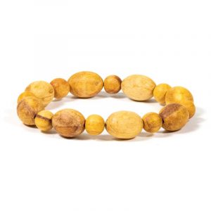 Pulsera de Palo Santo Redonda y Ovalada Elástica