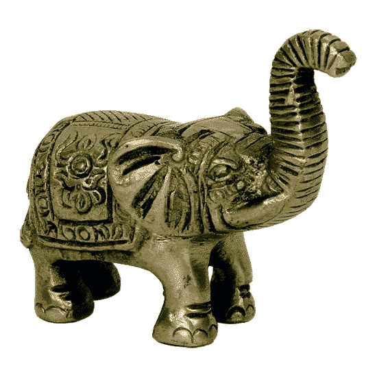Mini Estatua de Latón Elefante - 7 cm (modelo 2)