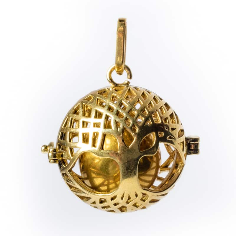 Colgante de Embarazo Árbol de la Vida Bola dorado (2,5 cm)