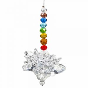 Loto de Cristal Feng Shui con Cadena Chakra