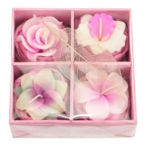 Set de Velas de Regalo Rosa (Set de 4)