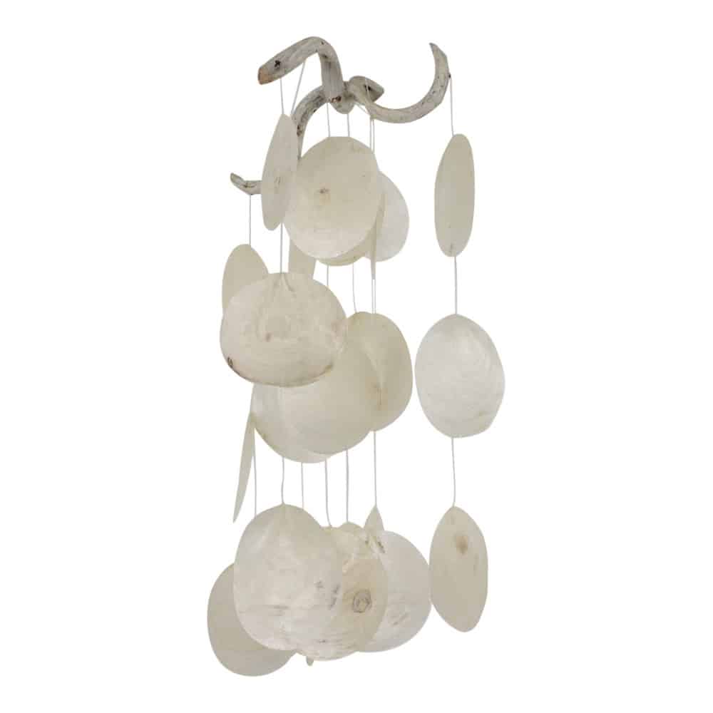 Decoración Colgante Capiz Blanco Natural