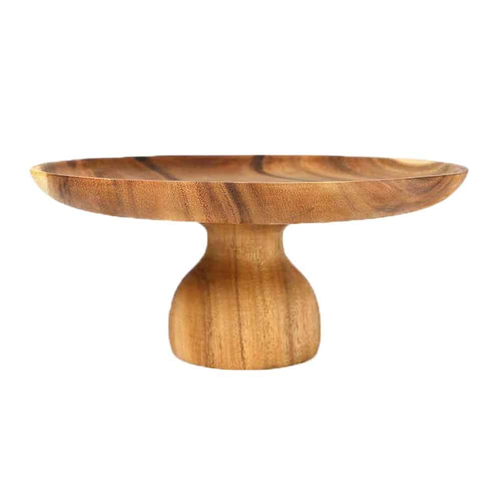 Plataforma Redonda de Madera para Tartas (30 x 13 cm)