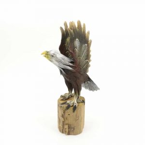 Figura de Madera Águila de Aserrín (24 x 15 cm)