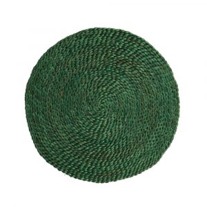 Mantel Individual de Yute Verde Oscuro (35 cm)