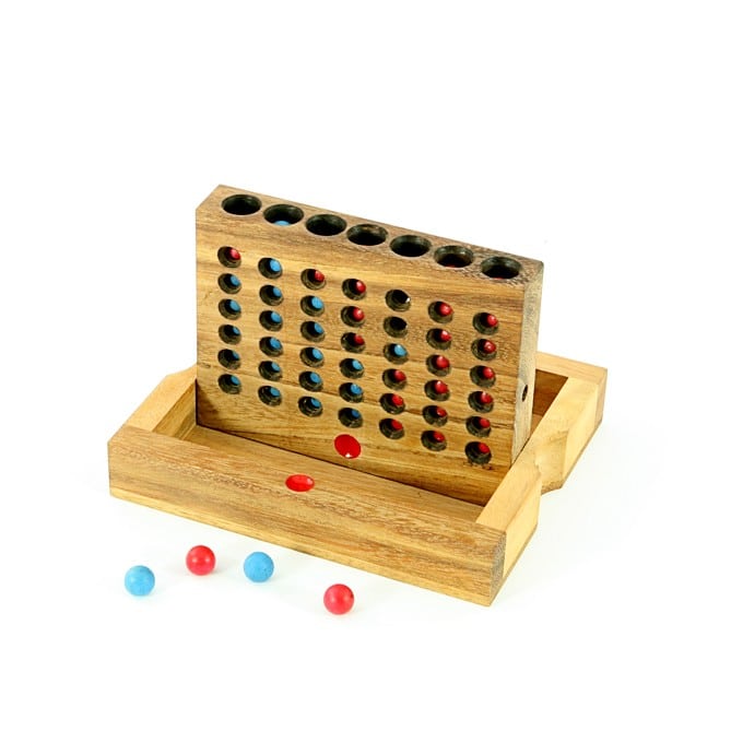 Juego de madera "Conecta 4" (15 x 12 cm)