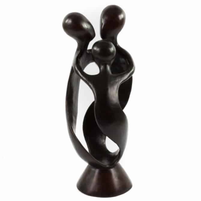 Estatua de Familia de 3 personas (34 cm)