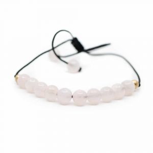 Pulsera de Cuarzo Rosa Ajustable