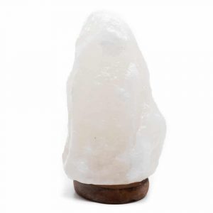 Lámpara de sal del Himalaya blanca (1-2 kg) aprox. 15 x 11 x 9 cm