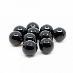 Cuentas Sueltas de Turmalina Negra - 10 piezas (10 mm)