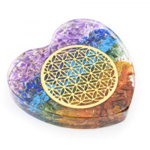 Chakra del Corazón de Orgonita con Flor de la Vida