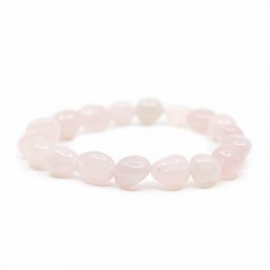 Pulsera de piedras preciosas de cuarzo rosa