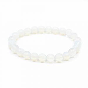 Pulsera de Piedras Preciosas Opalita Blanca