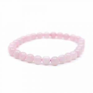 Pulsera de Cuarzo Rosa (18 cm/ cuentas de 6 mm)