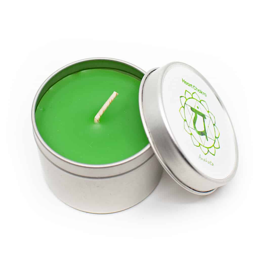 Vela aromática natural 4º Chakra - Sal Marina y Salvia