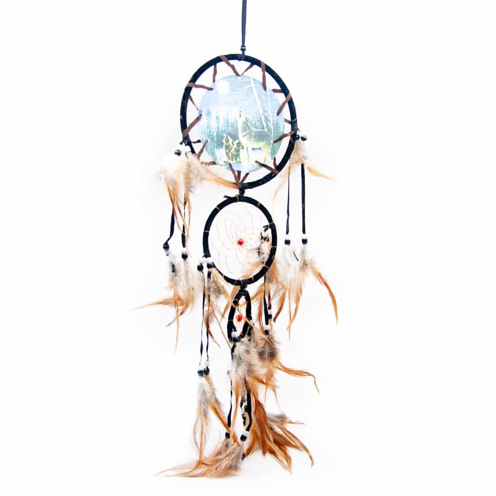 Atrapasueños Lobo Negro (aprox. 55 cm)
