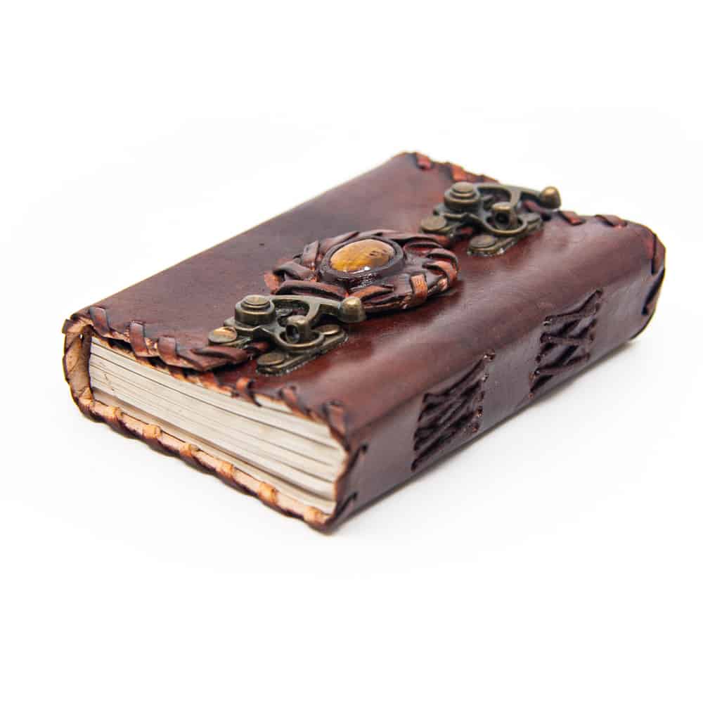 Cuaderno de Cuero Hecho a Mano con Cerraduras