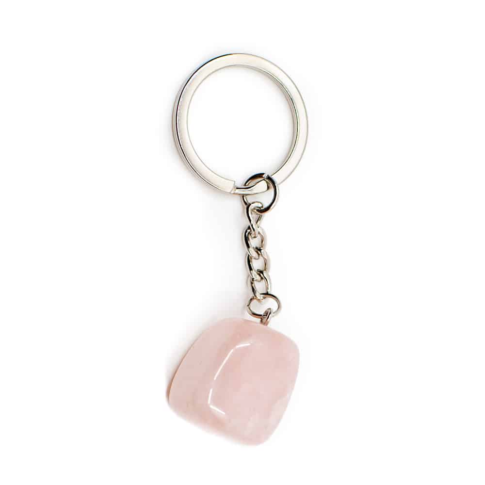 Llavero de Cuarzo Rosa
