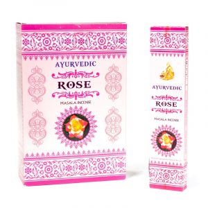 Incienso Masala Rosa Ayurvédico Premium (12 cajas)