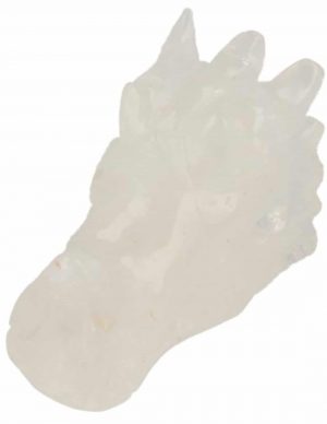 Calavera de Dragón de Cristal de Roca (50 mm)