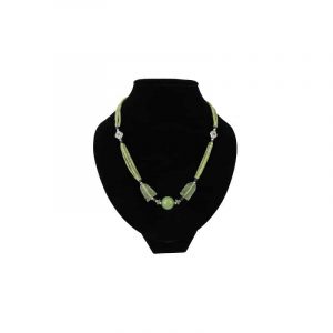Collar Bohemio de Jade - 3 hilos con Esfera