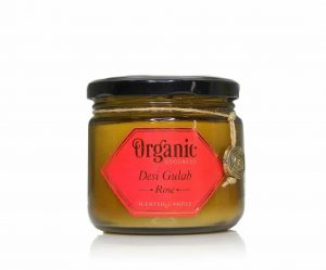 Vela Perfumda Organic Goodness Cera de Coja Desi Gulab Rosa (200 gramos)