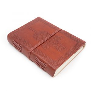 Cuaderno de Cuero Hecho a Mano Atrapasueños (17,5 x 13 cm)