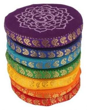 Set de Cojines para Cuencos Tibetanos Chakra (9,5 cm)