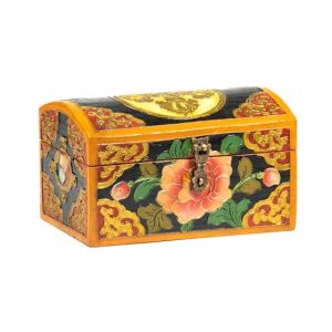 Caja de Tesoro Tibetano con Doble Dorje Pequeño