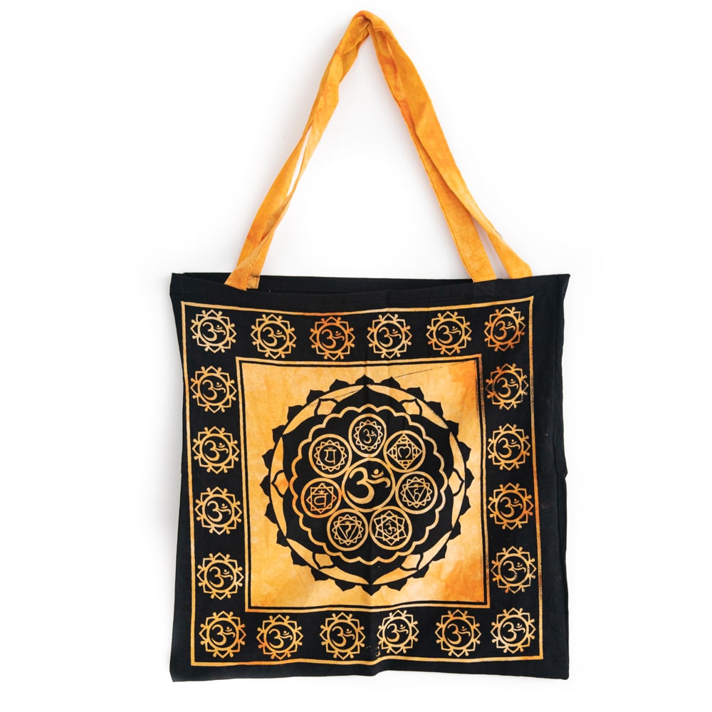 Bolsa de Algodón - OHM y Chakras Naranja (45 cm)