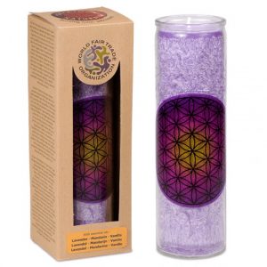 Vela Perfumada Stearin Flor de la Vida - Morado (100 horas de combustión)