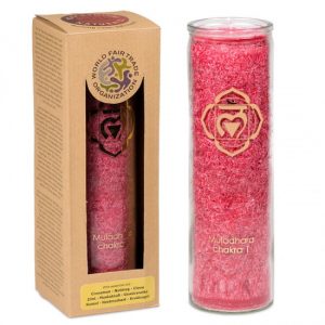 Vela Perfumada Stearin 1er Chakra (100 horas de combustión)