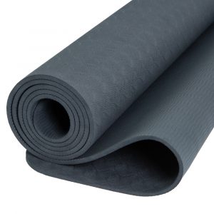 Spiru Esterilla de Yoga TPE Antracita- Extra Gruesa - 6 mm - 183 x 61 cm