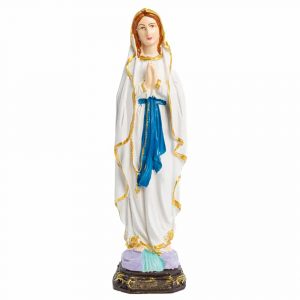 Estatua de Santa María de Lourdes - Pintada a mano (30 cm)