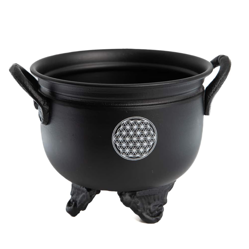 Caldero de Brujas de Metal Flor de la Vida (10 Ø)
