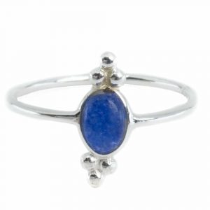 Anillo de Zafiro (de color) - Plata 925 - Fantasía (Talla 17)