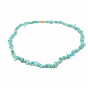 Collar de Piedras Preciosas de Amazonita (45 cm)