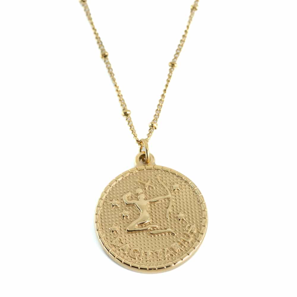Colgante de Metal Dorado Sagitario (25 mm)
