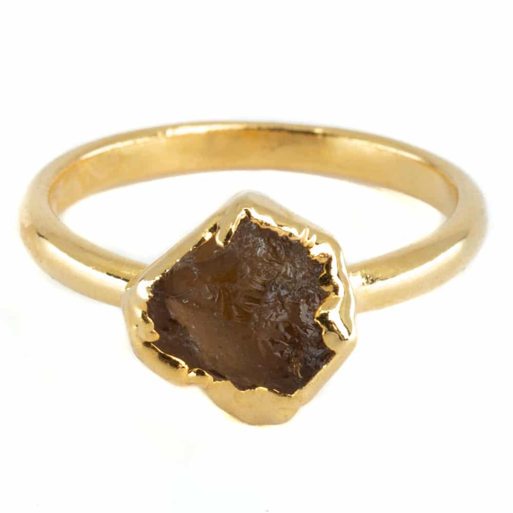 Anillo Piedra de Nacimiento Citrino Noviembre - Plata 925 y Chapado de Oro