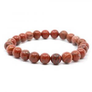 Pulsera de Piedras Preciosas de Jaspe Rojo