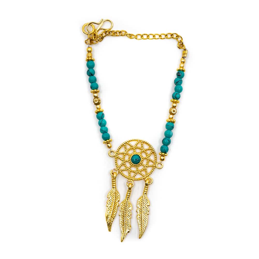 Pulsera de Piedras Preciosas Atrapasueños - Turquesa (20 cm)