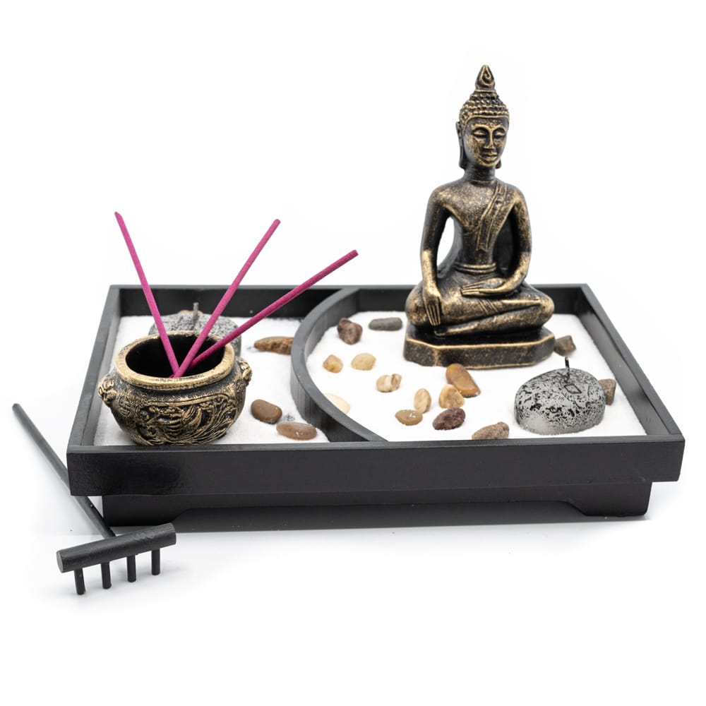 Mini Jardín Zen Japonés con Buda (12,5cm)