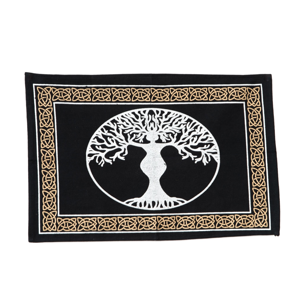 Mantel de Altar de Algodón con Goddess Tree (46 x 30 cm)