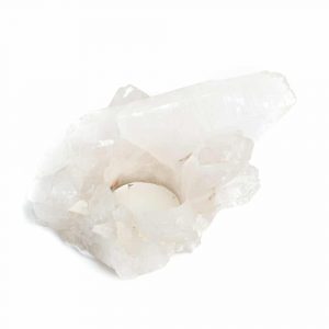 Portavelas Racimo de Cristal de Roca (aprox. 400 gramos)