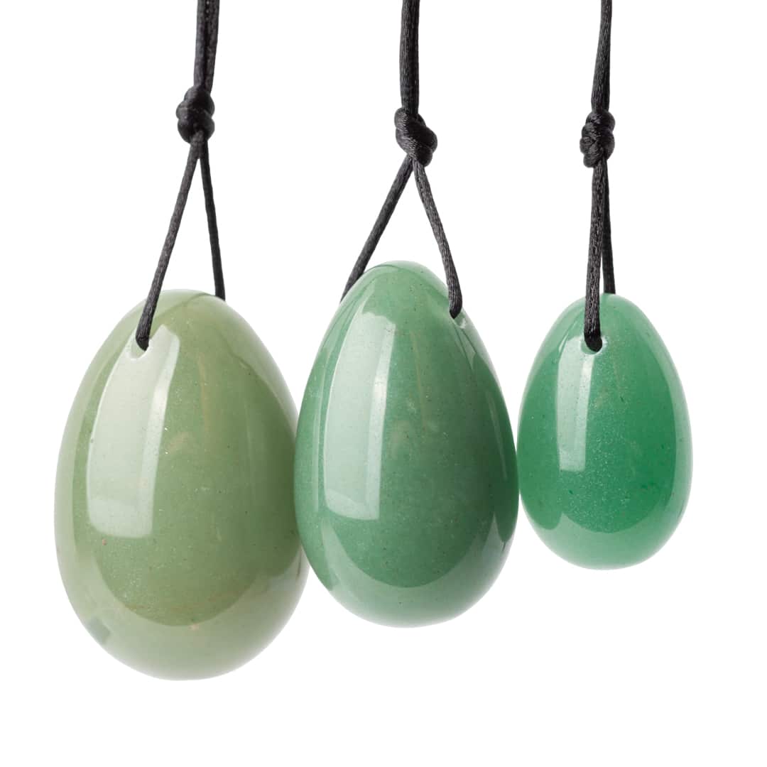 Huevos Yoni de Aventurina Verde - Set de 3